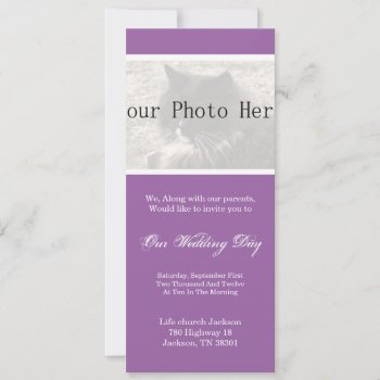 Elegant Lavender Your Photo Wedding Invites by AllyJCat at Zazzle