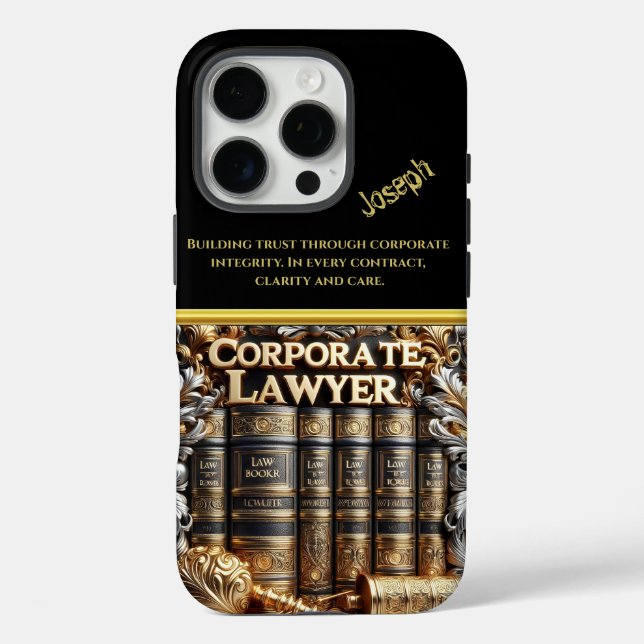 Elegant Law Books Reflecting Corporate Expertise Case-Mate iPhone Case (Back)