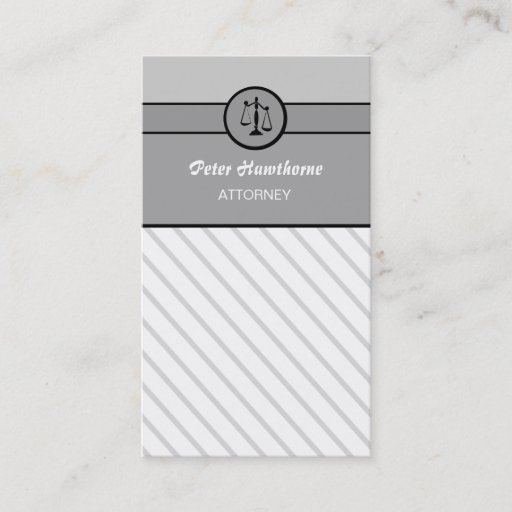 Customizable Law Attorney Lawyer Justice Scales Business Cards