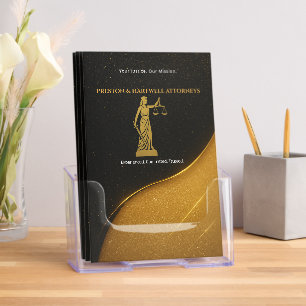 Elegant Law Firm Brochure with Lady Justice and Sc