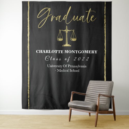 Elegant Law School Grad Party Backdrop