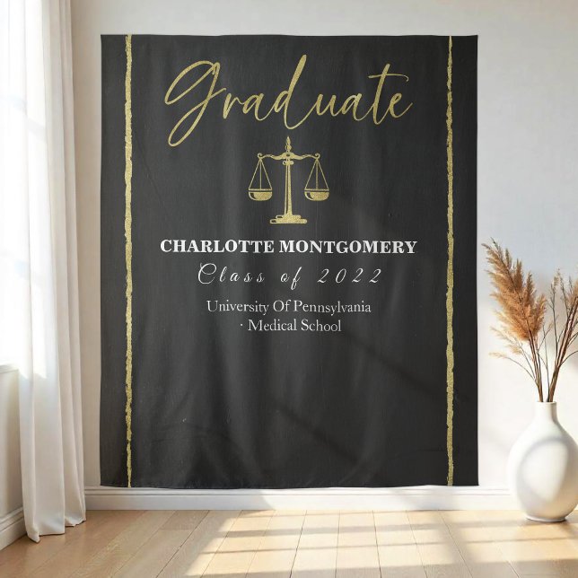Elegant Law School Grad Party Backdrop (Creator Uploaded)