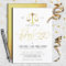 Elegant Law School Graduation Party Invitations