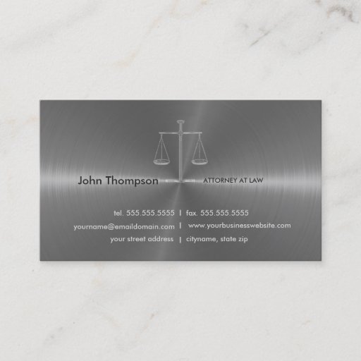 Customizable Elegant Lawyer / Attorney / Legal Business Card