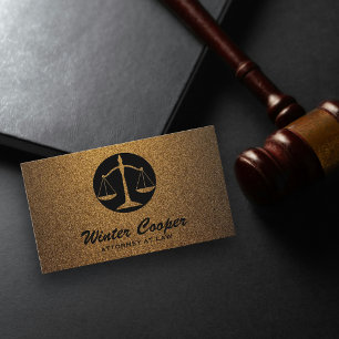 Elegant lawyer black and gold copper professional business card