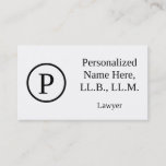 [ Thumbnail: Elegant Lawyer Business Card ]