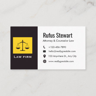 Elegant Lawyer Business Card | Attorney & Legal 