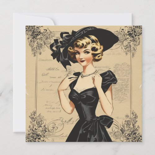 Elegant LBD Card Perfect for All Occasions Invitation