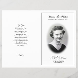 Elegant LDS Funeral Program Flyer