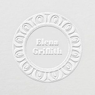 Elegant Leaf Circle Embosser