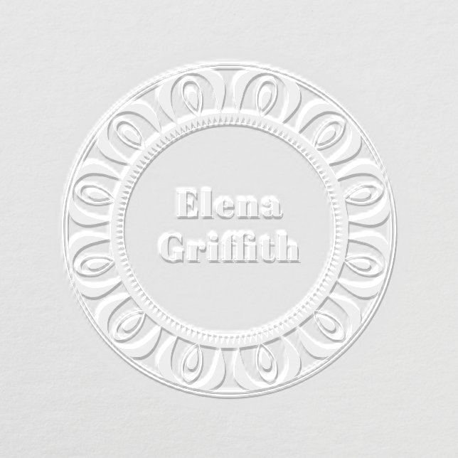 Elegant Leaf Circle Embosser (Design)