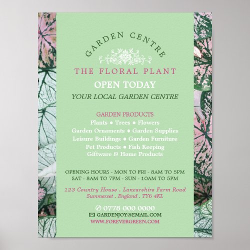 Elegant Leaf Garden Center Horticulturist Poster