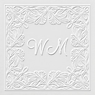 Elegant Leaf Monogram Embosser
