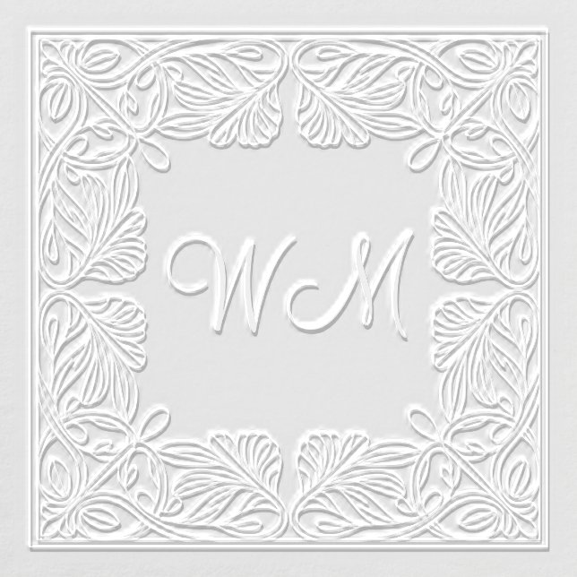 Elegant Leaf Monogram Embosser (Design)