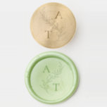 Elegant Leaf Monogram Wedding  Wax Seal Stamp<br><div class="desc">Elegant leaf monogram wedding wax seal stamp.</div>