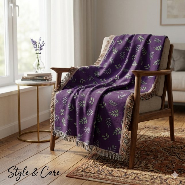 Elegant Leaf Print Fleece – Cozy & Stylish Blanket (Elegant Leaf Print Fleece – Cozy & Stylish Blanket)