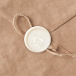 Elegant Leaf Wedding Couple Monogram  Wax Seal Stamp<br><div class="desc">Elegant wedding monogram design featuring the couple’s initials in a modern yet classic typography style. Accented with a simple botanical leaves motif, this timeless wedding crest is perfect for adding a personalized touch to invitations, programs, signage, and reception décor. A sophisticated blend of elegance and nature-inspired charm, ideal for celebrating...</div>