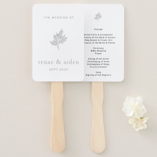 Elegant leaf Wedding Hand Fan