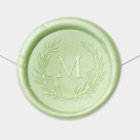 Elegant Leafy Crest Initial Monogram