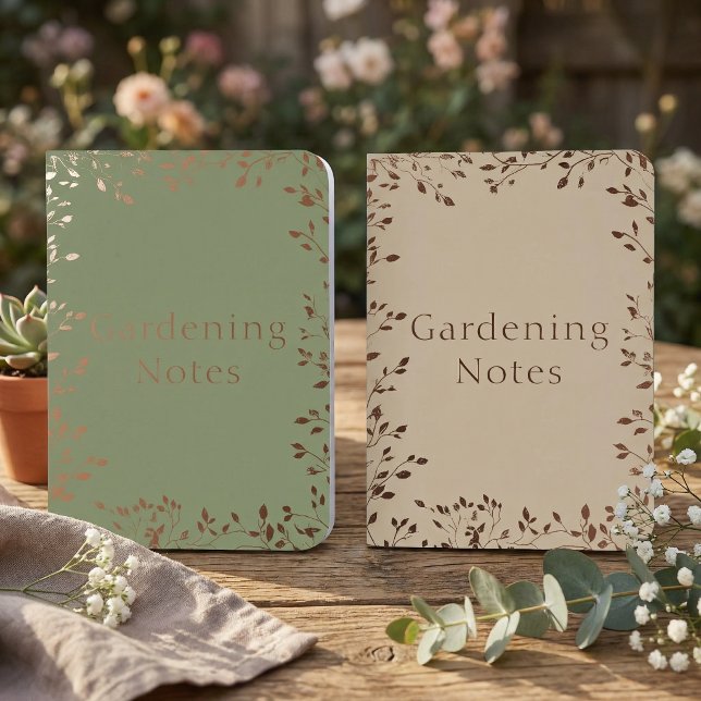 Elegant leafy gardening notes book pair (Creator Uploaded)