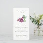 Elegant Leafy Grapes Any Year Anniversary Invite (Standing Front)