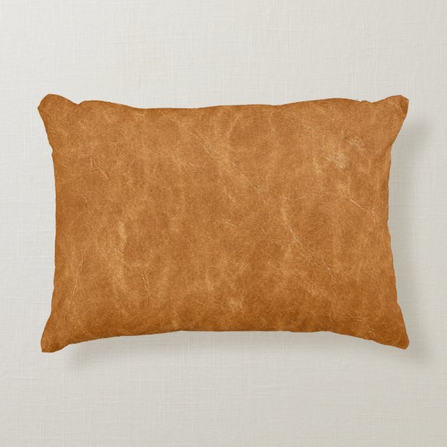 Elegant Leather Background Texture Accent Pillow (Front)