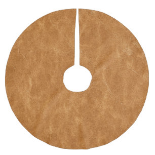 Elegant Leather Background Texture Brushed Polyester Tree Skirt