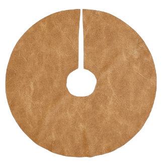 Elegant Leather Background Texture Brushed Polyester Tree Skirt