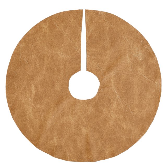 Elegant Leather Background Texture Brushed Polyester Tree Skirt (Front)