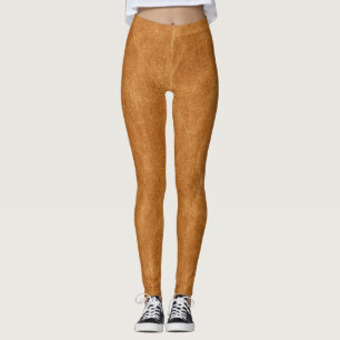 Elegant Leather Background Texture Leggings