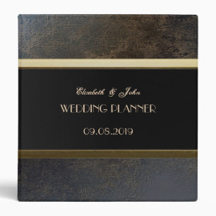 Elegant Leather Look-Personalized 3 Ring Binder