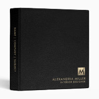 Elegant Leather Luxury Gold Monogram