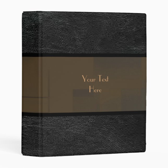 Elegant Leather Mini Binder (Front/Spine)