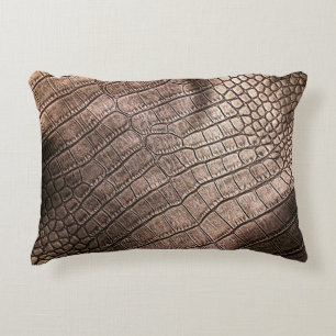 Elegant leather pattern close up. accent pillow