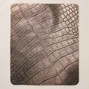 Elegant leather pattern close up. sherpa blanket