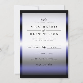 Elegant Leather Pride Wedding Invitation
