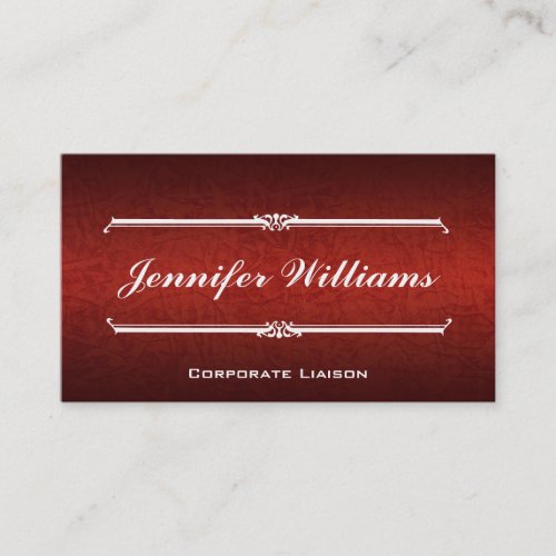 Elegant Leather Professional Business Cards