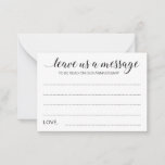 Elegant Leave Us A Message Wedding Advice Cards<br><div class="desc">These beautiful wedding "leave us a message" advice cards will be a perfect addition to the guest book table. You'll have all the guests talking about their best advice  for the newlyweds. Part of the Alejandra collection.</div>