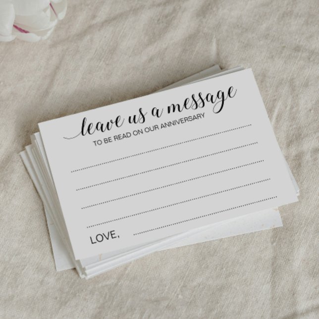 Elegant Leave Us A Message Wedding Advice Cards (Creator Uploaded)