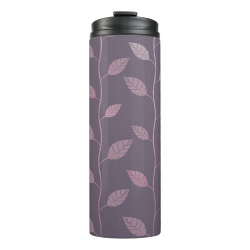 Elegant Leaves and Vines Pattern Paper Texture  Thermal Tumbler