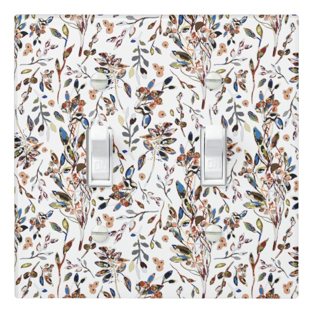 Elegant Leaves Berries Floral Home Decor Light Switch Cover (In Situ)