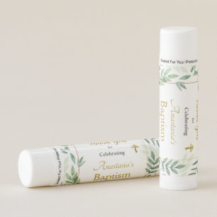 Elegant Leaves Orthodox Christian Baptism Lip Balm