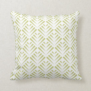 Elegant leaves pattern print pillow