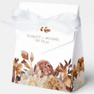 Elegant Leaves Wedding Favor Boxes