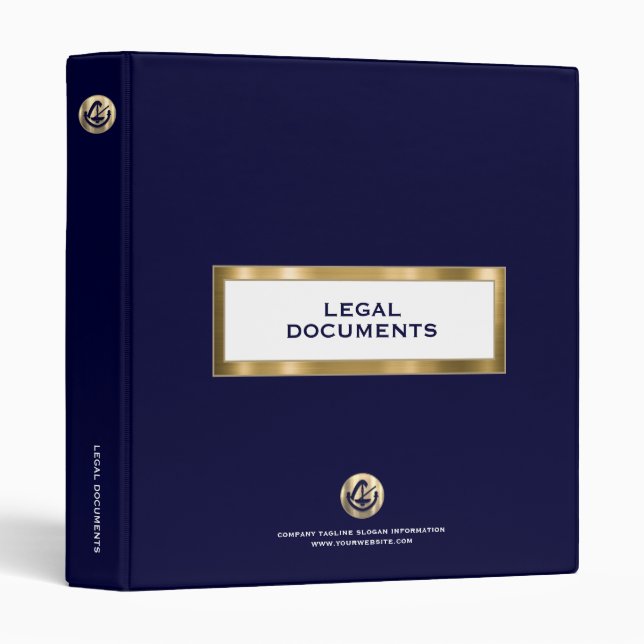 Elegant Legal Documents Binder (Front/Spine)
