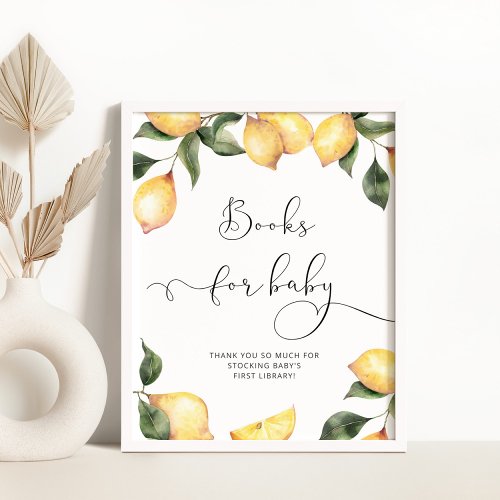 Elegant lemon Books for baby Poster