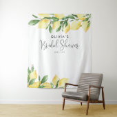 Elegant Lemon Bridal Shower Tapestry (In Situ)