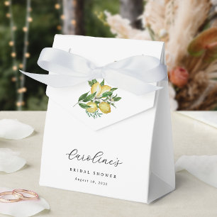 Elegant Lemon Citrus Bridal Shower Favor Boxes