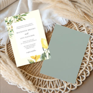 Elegant Lemon Garden Wedding Invitation