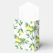Elegant Lemon Greenery Blossom Bridal Shower Favor Boxes (Opened)